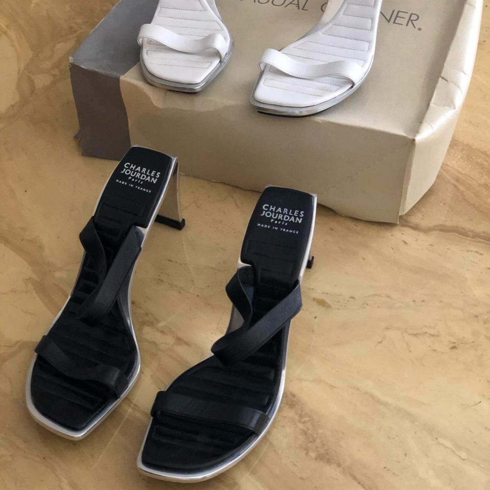 Charles Jourdan Heel Set Black n’ White - Size 6.5